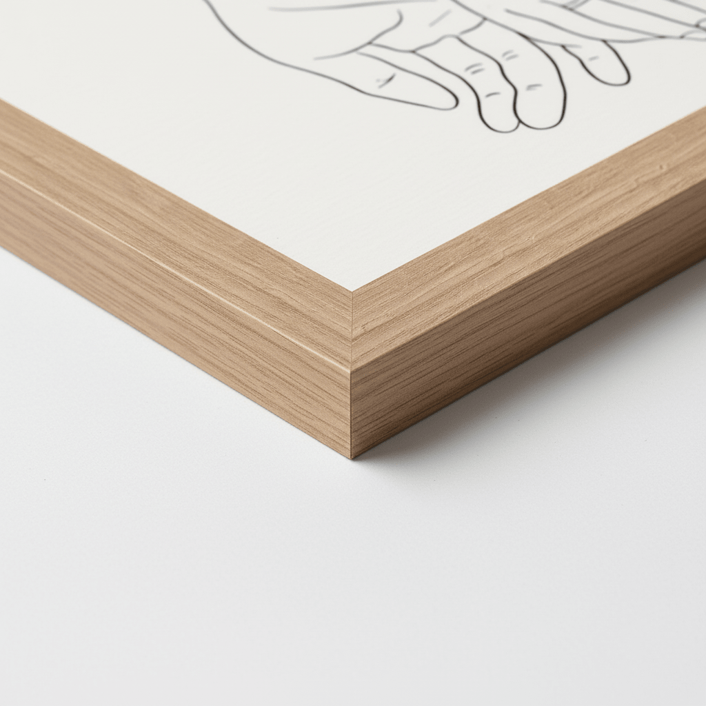 "Familienliebe" Personalisiertes Line Art Poster - UnikWerk - Poster